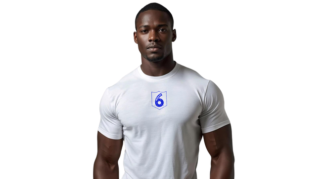 Distressed Police Logo Short Sleeve White T-Shirt