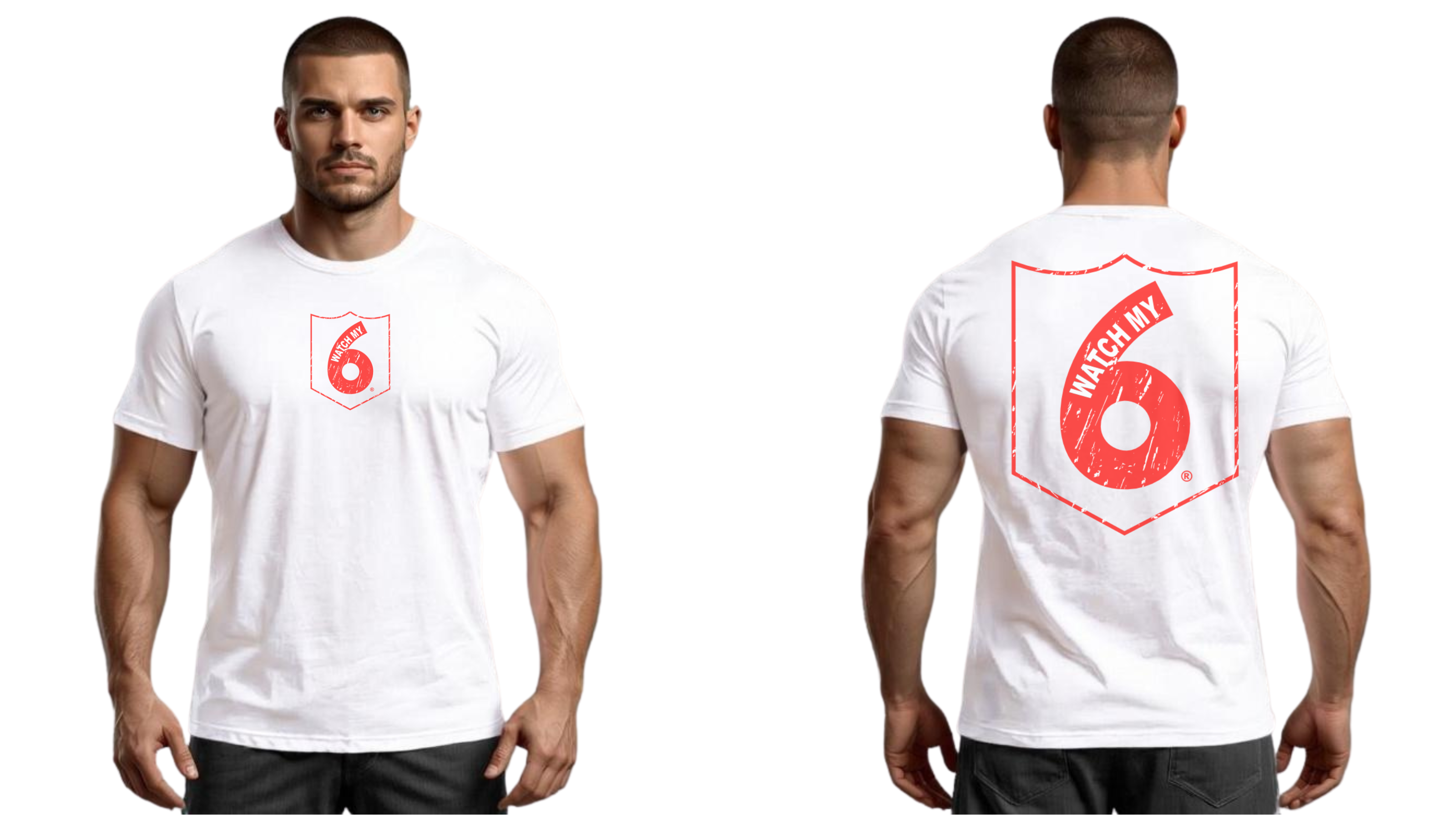 Distressed Fire Logo Short Sleeve White T-Shirt