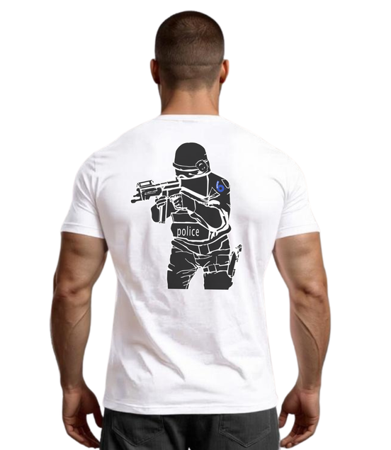 COMING SOON! SWAT Short Sleeve White T-Shirt