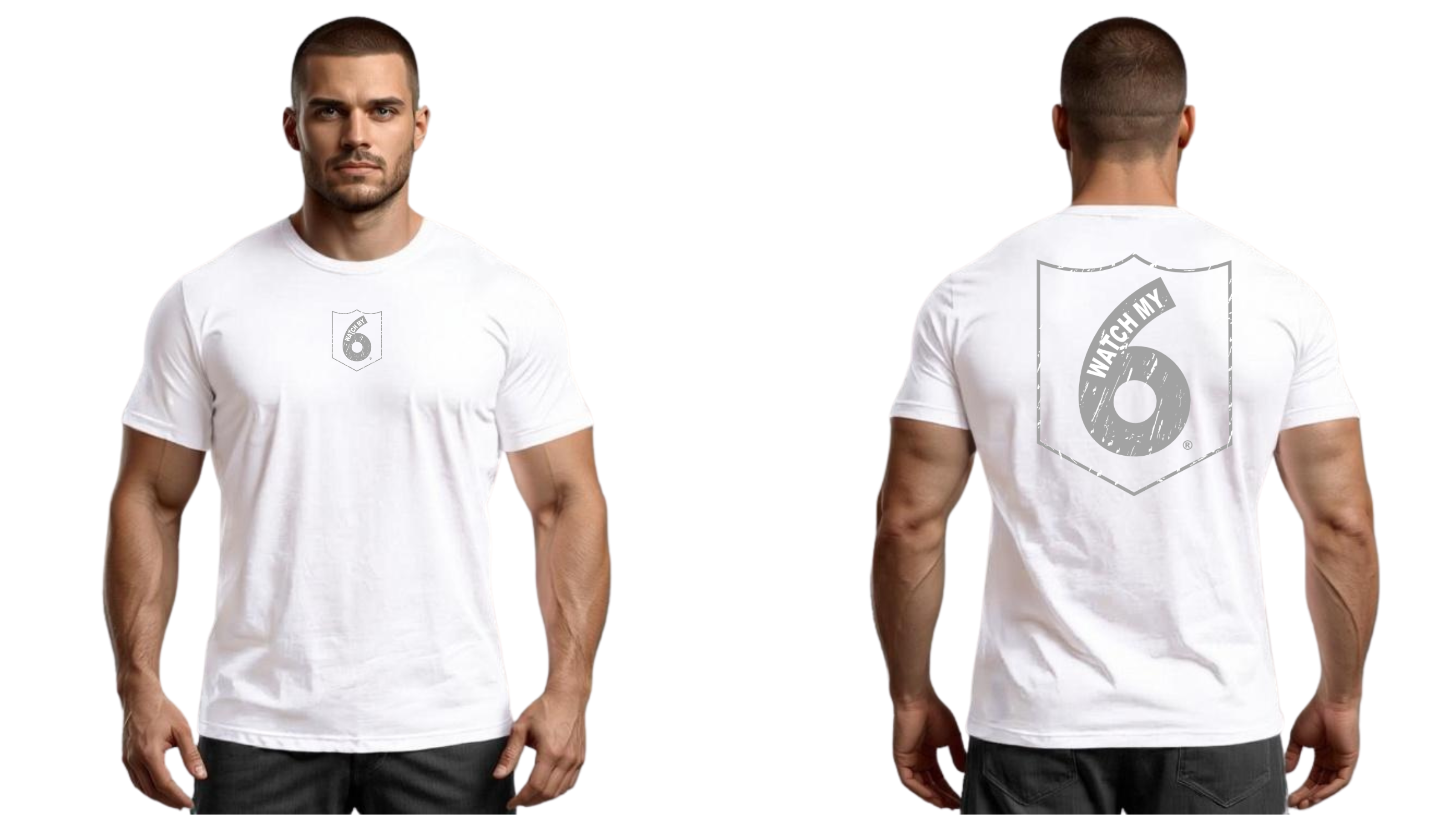 Distressed Corrections Logo Short Sleeve White T-Shirt